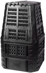Compostor de gradina 1000 L negru 