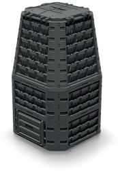 Compostor de gradina 1050 L negru Evogreen Vario 