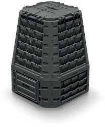 Compostor de gradina 750 L negru Evogreen Vario 