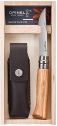 Cutit de buzunar N° 08 cu teaca inox 8 5 cm & Tradition Luxe& Olive - Opinel 