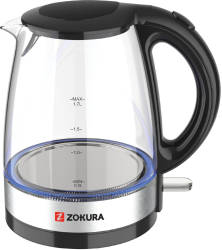 Fierbator electric din sticla 1 7 L 2200 W - Zokura 