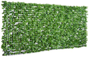 Gard viu artificial pentru gradina/terasa/balcon frunze de artar PE verde 300x150 cm 