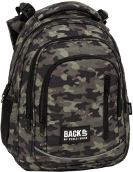 Ghiozdan pentru copii Backup Impermeabil 3 compartimente Army PLB5R33 39x27x20 cm 