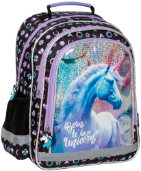 Ghiozdan pentru fetite Derform Unicorn cu 3 compartimente PL15BJR15 38x28x18 cm 