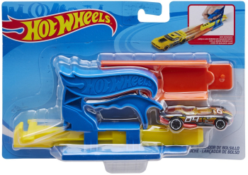 HOT WHEELS SET LANSATOR PORTABIL ALBASTRU SI MASINUTA 