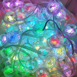 Instalatie de Craciun smart liniara multicolora 10 m 100 globulete mari 9051RGB 