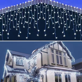 Instalatie de Craciun tip turturi cu lumina led albastra franjuri 96 leduri 3M 8031B 