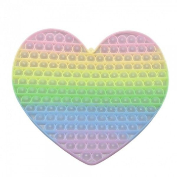 Jucarie senzoriala antistres pentru copii Pop It Now Inimioara Uriasa Fosforescenta Multicolor model 4 