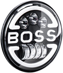 Lampa Suplimentara LED pentru Vehicule Off-Road ATV SSV cu inscriptie BOSS si functii Faza Lunga Faza Scurta Semnalizare 