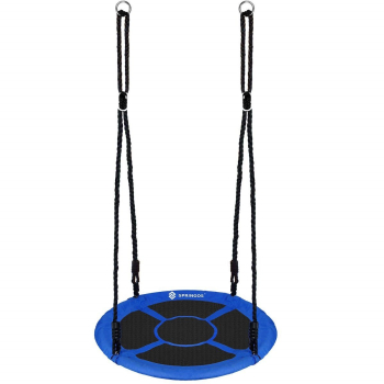 Leagan suspendat cuib de barza albastru max 150 kg 90 cm Springos 