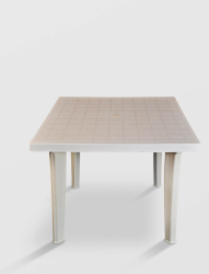 Masa fixa pentru gradina plastic patrata alba STERK 90X90X75