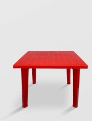 Masa fixa pentru gradina plastic patrata rosie STERK 90X90X75