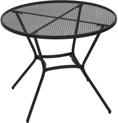 Masa gradina/terasa/balcon pentru exterior rotunda metalica negru 91x71.5 cm 