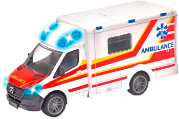 Masina ambulanta Majorette Mercedes-Benz Splinter cu lumini si sunete 