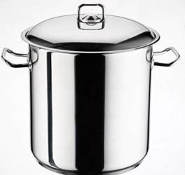 OALA CU CAPAC ARIAN 8 LITRI INOX CU FUND DUBLU 24 CM 