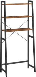 Raft pentru baie deasupra toaletei Artool pal si otel 3 polite maro rustic si negru 64x30x156 cm 
