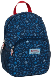Rucsac model fotbal albastru inchis 30x24x13cm 2 compartimente PLW12PI19 