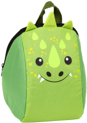 Rucsac verde de gradinita pentru copii Derform in forma de Dinozaur PL10DIN 