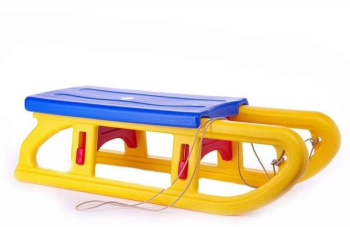 Sanie din plastic mare 26 x 90 x 34 cm galben-albastru