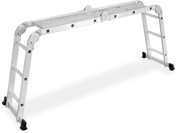 Scara aluminiu multifunctionala rabatabila 4 tronsoane 3 trepte max 125 kg 0.91-3.38 m Drabest 