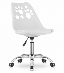Scaun de birou Artool Print rotativ PP alb 50x57x81.5-93.5 cm 