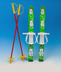 Schiuri mici pentru copii Marmat verde 70 cm 
