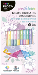 Set 12 creioane colorate cu doua capete 24 culori Kidea KTDP24KKA 