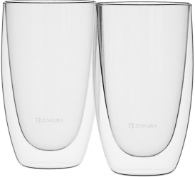 Set 2 pahare cu perete dublu 350ml - Zokura 