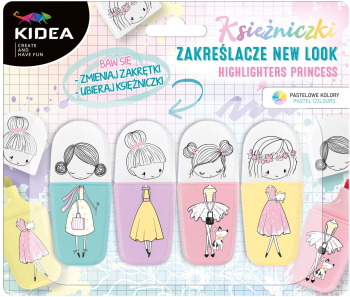 Set 4 evidentiatoare Kidea Multicolor Princess ZKNLKA 