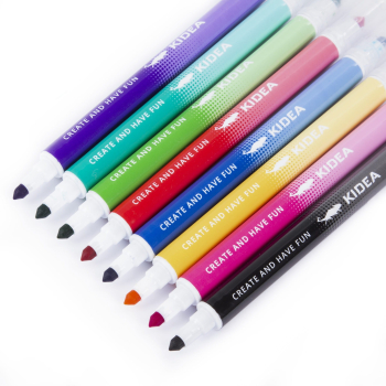 Set 8 carioci cu doua capete 16 culori Kidea FD16KKA 