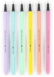 Set de 6 pixuri Kidea culori pastelate 