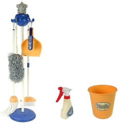 Set de curatenie pentru copii din plastic cu 7 accesorii LeanToys 9414 