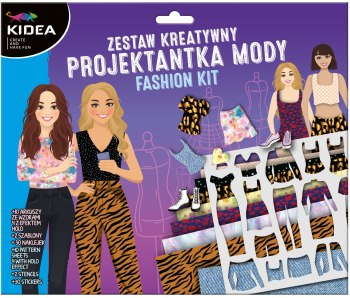 Set de fashion designer cu 10 foi de sabloane Kidea ZPS10KA 