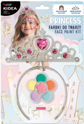 Set de machiaj pentru copii Kidea Princess 6 culori coronita inclusa 10x185x275mm FDTPTKA