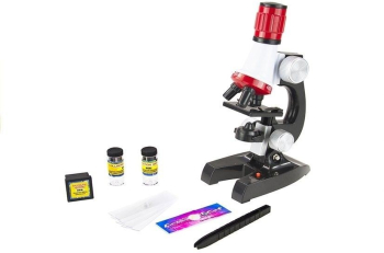 Set microscop stiintific de jucarie cu accesorii pentru copii 1200X LeanToys 1604 