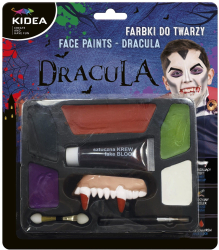 Set pictura de halloween pentru fata copiilor Kidea multicolore Dracula cu dinti 