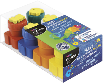 Set vopsea cu degetul Kidea 8 culori Multicolor FDPS8KA 