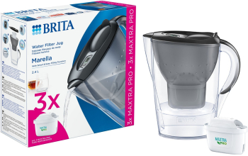Starter pack BRITA Marella 2 4 L + 3 filtre Maxtra PRO grey 