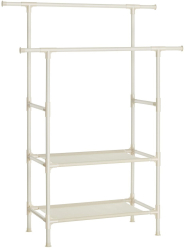 Suport pentru haine Artool cu 2 rafturi incaltaminte crem max 70 kg 114x45x171 cm 