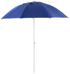 Umbrela plaja/gradina 2 in 1 albastru si alb 210 cm 