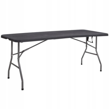 Masa pliabila gradina camping pescuit tip valiza neagra   180x75cm Springos 