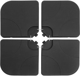 Suport pentru umbrela set 4 elemente plastic negru 103x7 cm Springos