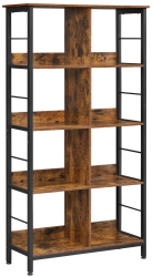 Biblioteca Artool pal si metal 8 rafturi maro rustic 80x33x149 cm 
