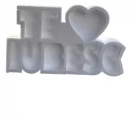 Figurina Te Iubesc X 10 cm - din polistiren expandat EPS 150 