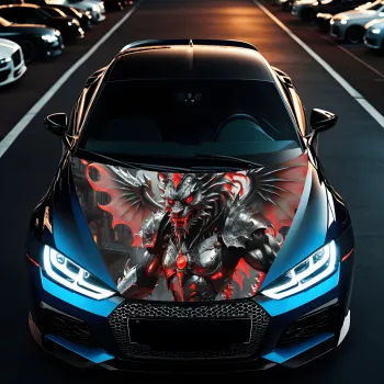 Folie Capota Auto Hood Art rezistenta la exterior marime L 180 x 130cm - Cod AVX-CAPOTA-025L 