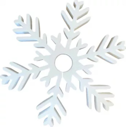 Fulg alb decorativ polistiren EPS 150 H 45 cm 