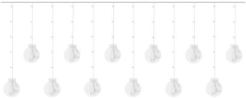 Instalatie luminoasa tip perdea model glob alb cald 8 moduri iluminare interior-exterior IP44 108  LED 2.6  m 