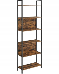 Raft depozitare Artool pal otel 6 polite maro rustic si negru max 23 kg 60x24x186 cm 