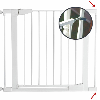 Set 2 adaptori pentru balustrada scari metalice Zion Springos alb 