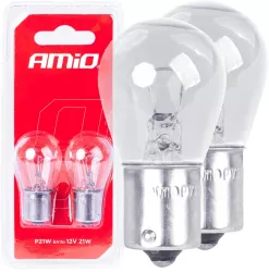 Set 2 becuri cu halogen soclu P21W BA15s alimentare 12V 